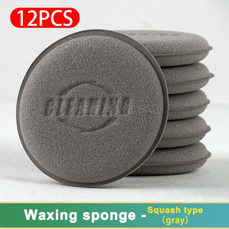 Car Foam Waxing Polish Sponge Set - High Density Cleaning & Polishing Pads