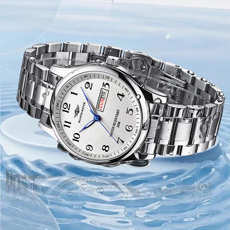 Vintage Ultra-Thin Men's Watch - Waterproof Quartz Timepiece with Night Light