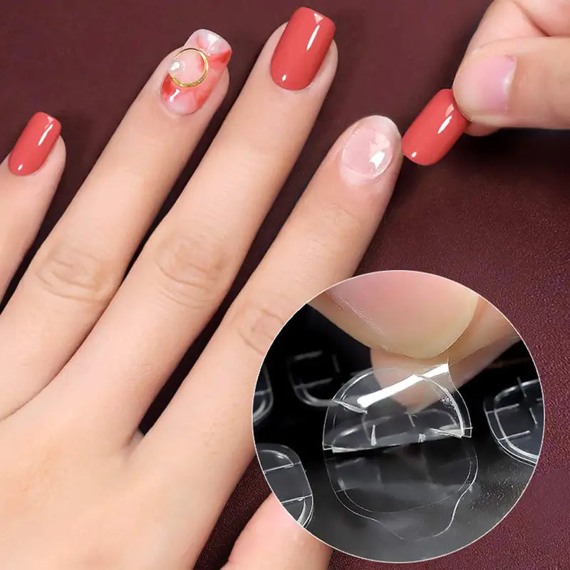 Double-Side Nail Glue Tabs Adhesive Sheets Waterproof Breathable Nail Art