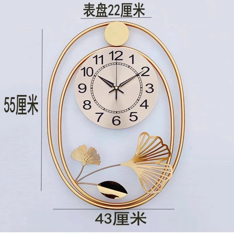 Nordic Style Wall Clocks for Bedroom and Living Room - Silent Quartz Home Decor