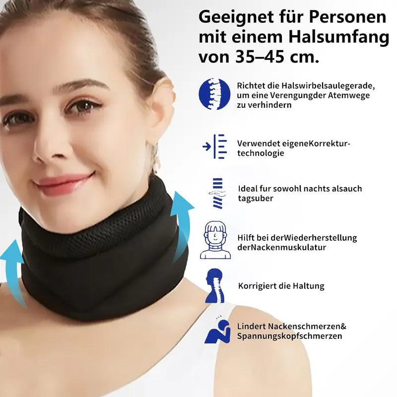 Anti-Snoring Neck Brace with Foam Support for Neck Pain & Shoulder Relaxation