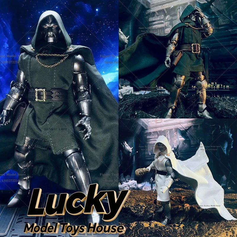 12 Scale Action Figure Cloak Set for 6-Inch Toy Figures - Doctor Doom Soldier Style