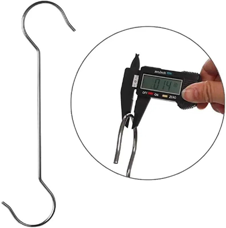 Heavy Duty Outdoor Plant Hook Set - 6 Large S Hooks for Garden Baskets, Bird Feeders & Wind Chimes