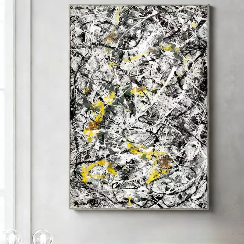 Large Hand-Painted Abstract Oil Canvas Wall Art - Unframed Modern Bedroom Decor