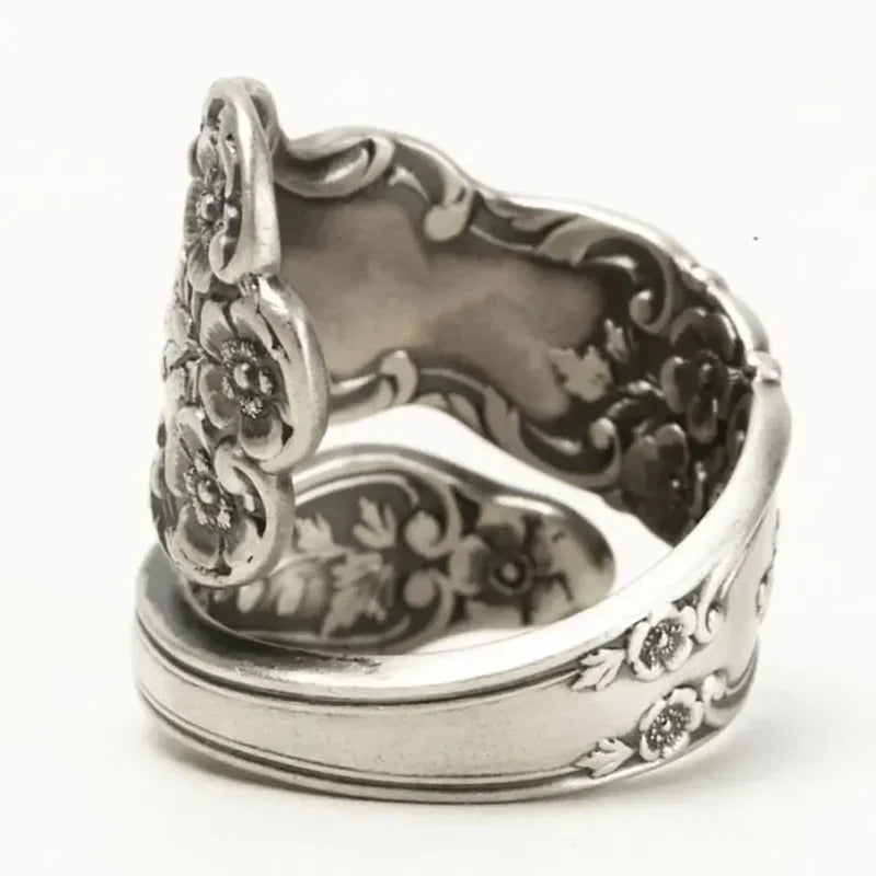 Vintage Antique Style Women's Midi Flower Pattern Ring - Stylish Jewelry