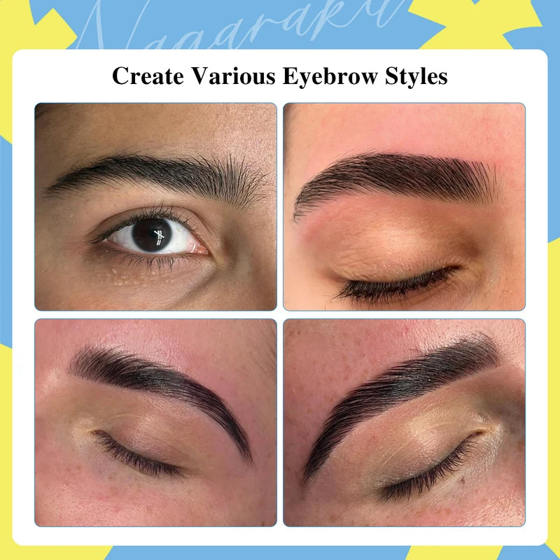 Eyebrow Extensions 16 Lines Straight Curl Soft Natural Look - Multiple Colors & Thicknesses