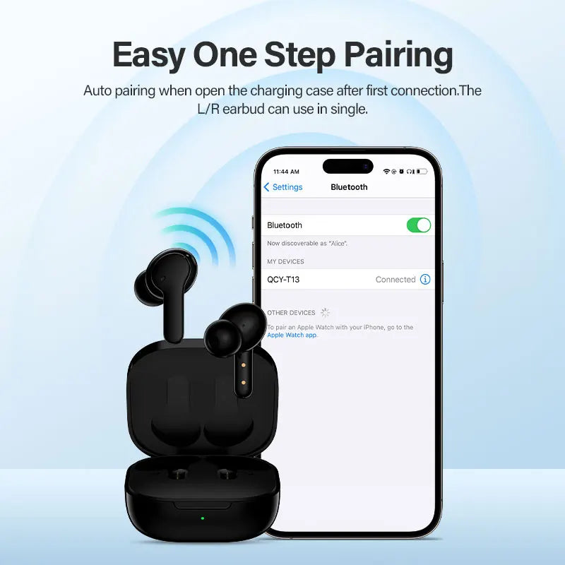 Wireless Earbuds with 40H Playtime, Noise Cancelling Microphones & Touch Control