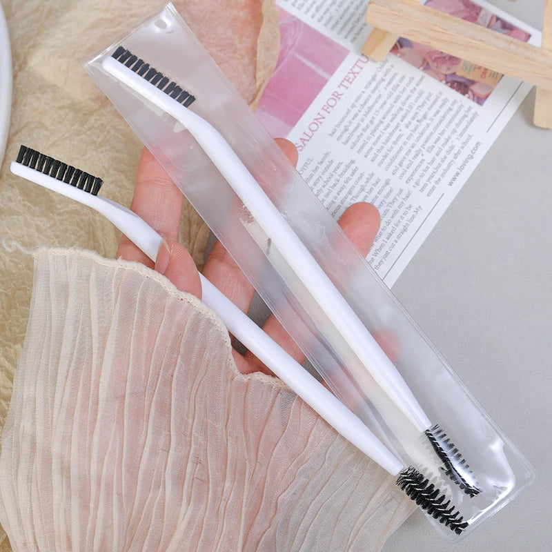 Dual Head Eyebrow & Eyelash Brush - Reusable Makeup Grooming Tool