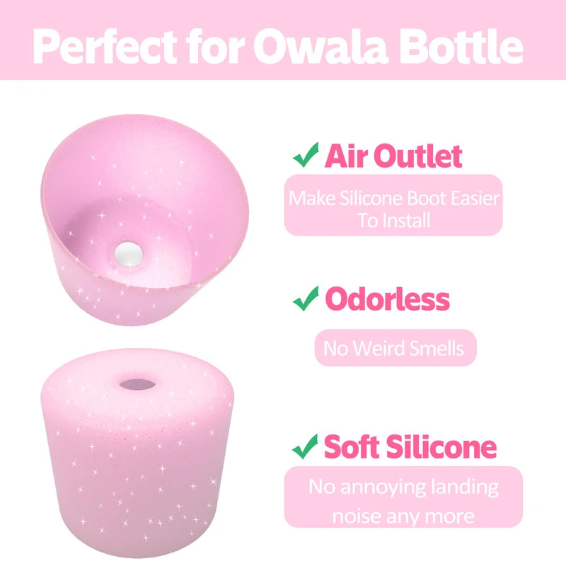 Silicone Water Bottle Boot for 24oz-40oz Owala Bottles, Anti-Slip Protective Sleeve
