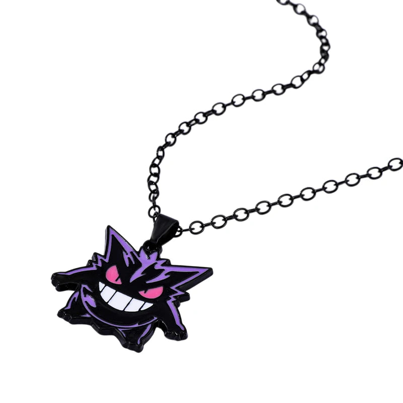 Gengar Cosplay Pendant Necklace - Anime Charm Jewelry for Women Men Kids