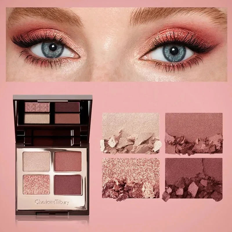Buildable Velvet & Silk Shimmer Eyeshadow and Cream Blush Set - Natural Glow Makeup