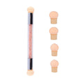 Nail Art Sponge Heads Replacement Set for Glitter Gel Polish with Color Gradient Design