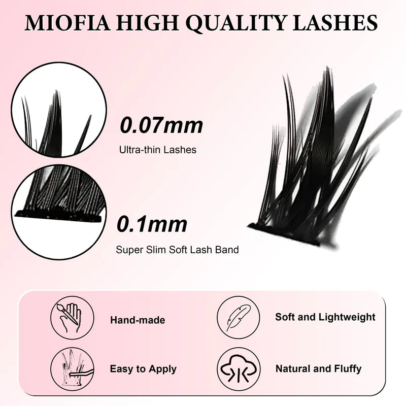 3D Mink Eyelash Clusters - Natural False Lash Extensions, Wholesale
