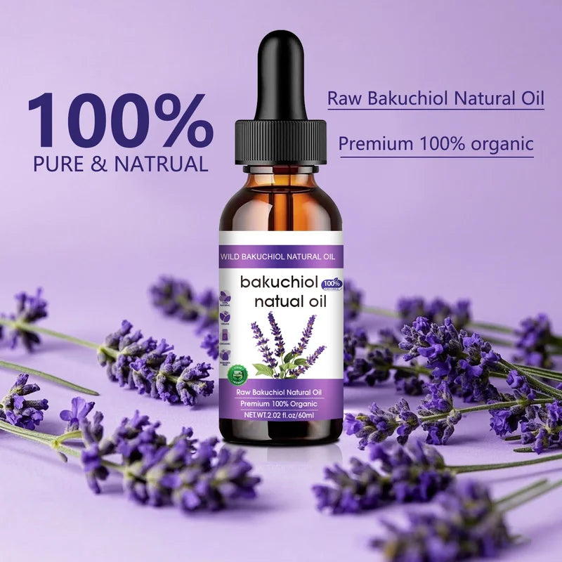 Botanical Anti-Aging Face Oil - Natural Retinol Alternative with Lavender & Bakuchiol, 60ml
