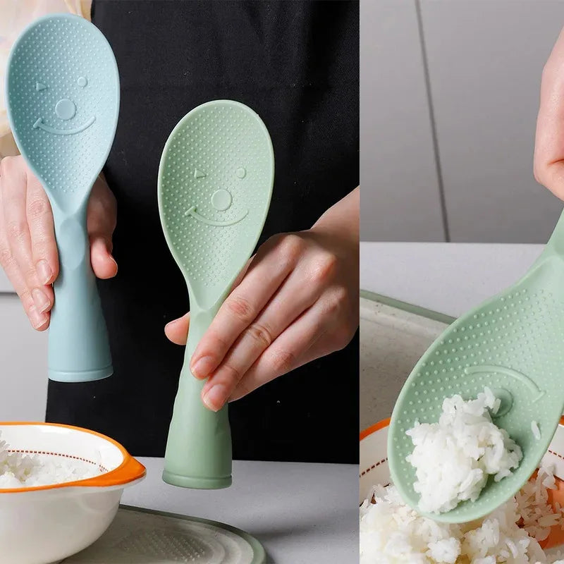 Non-Stick Plastic Rice Spoon Paddles for Cooking - Kitchen Utensil Set