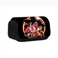 Large Capacity Nylon Anime Pencil Case with Dragon Ball Z Goku & Vegeta Design for Students