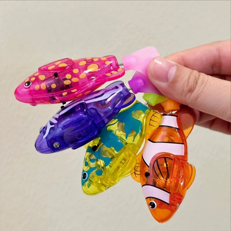 Baby Fish Swimming Toy Light-Up Sensor Water Play Bath Toy - Realistic Clownfish
