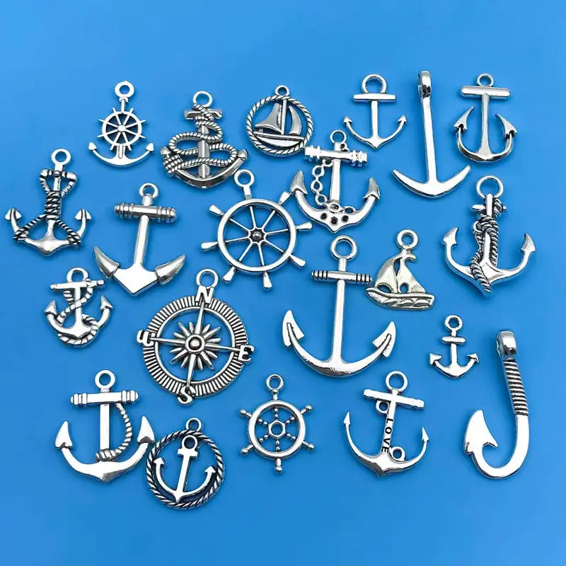 20pcs Zinc Alloy Anchor Charms for DIY Jewelry Necklace Bracelet Earring Making