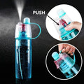 600ml Portable Spray Water Bottle with Mist Function for Outdoor Sports & Fitness