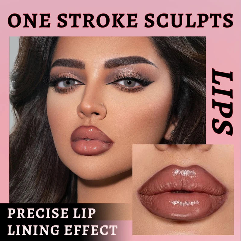 Matte Waterproof Lip Liner Pencil - Natural Lip Contour & Lipstick Effect