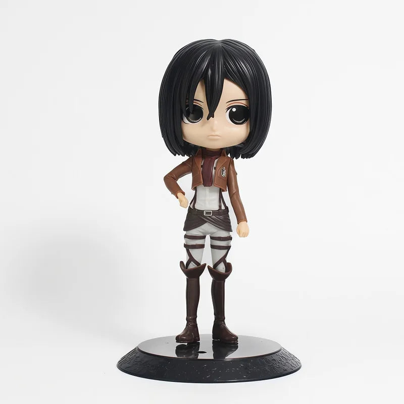 Anime Attack on Titan Action Figures - Eren Levi Mikasa 14cm PVC Toy Set