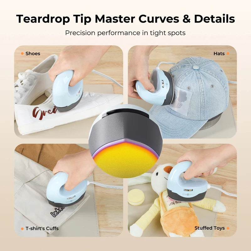 Mini Heat Press Machine for T-Shirts Hats Transfers Portable Iron Press