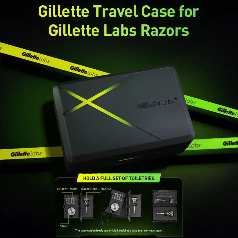 Travel Razor Case for Gillette Labs Series with Refill Storage