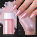 White Pearlescent Nail Powder 10g Mirror Chrome Dust for Nail Art & Decor