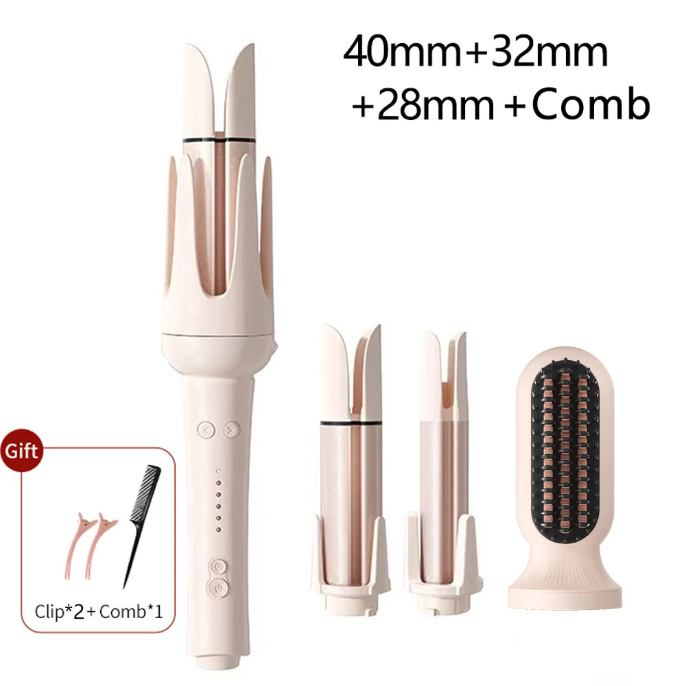 Automatic Hair Curler with Negative Ion Ceramic Barrel - Large Wave Perm, Multiple Sizes