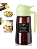 2-in-1 Glass Oil Dispenser Spray Bottle 16oz Leakproof Kitchen Utensil