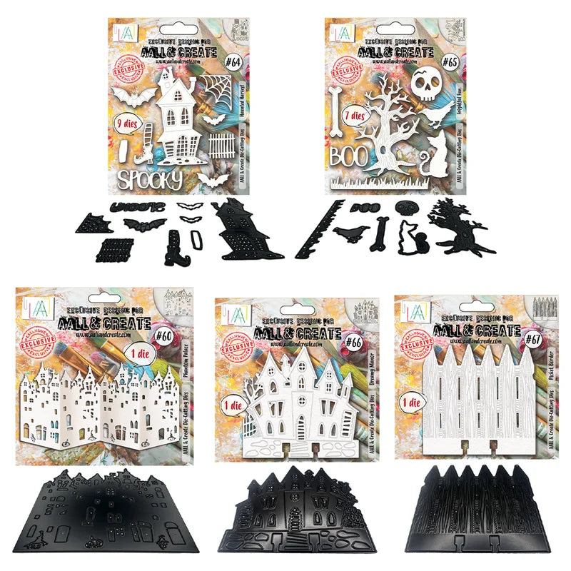 Halloween Scrapbooking Dies and Stamps Set for Card Making and Crafts