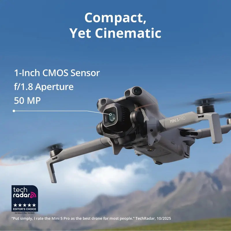 Mini 5 Pro Camera Drone with 4K CMOS, ActiveTrack & Omnidirectional Obstacle Sensing