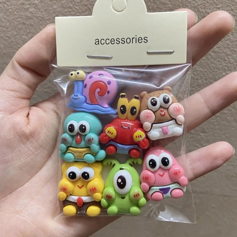 Cute Cartoon SpongeBob and Patrick Sticker Set for DIY Decoration, Gift
