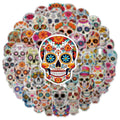 Skull Face Graffiti Stickers Pack for Travel, Notebooks, Skateboarding, Guitar & Helmet