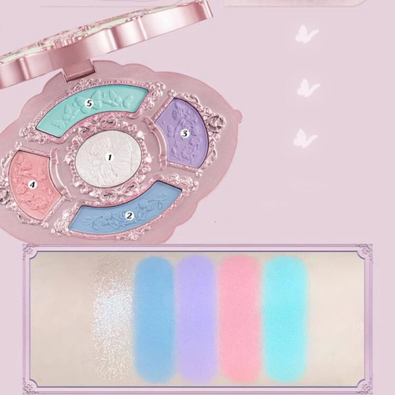 Multicolor Glitter Eye Shadow Palette with Natural Shimmer Finishes
