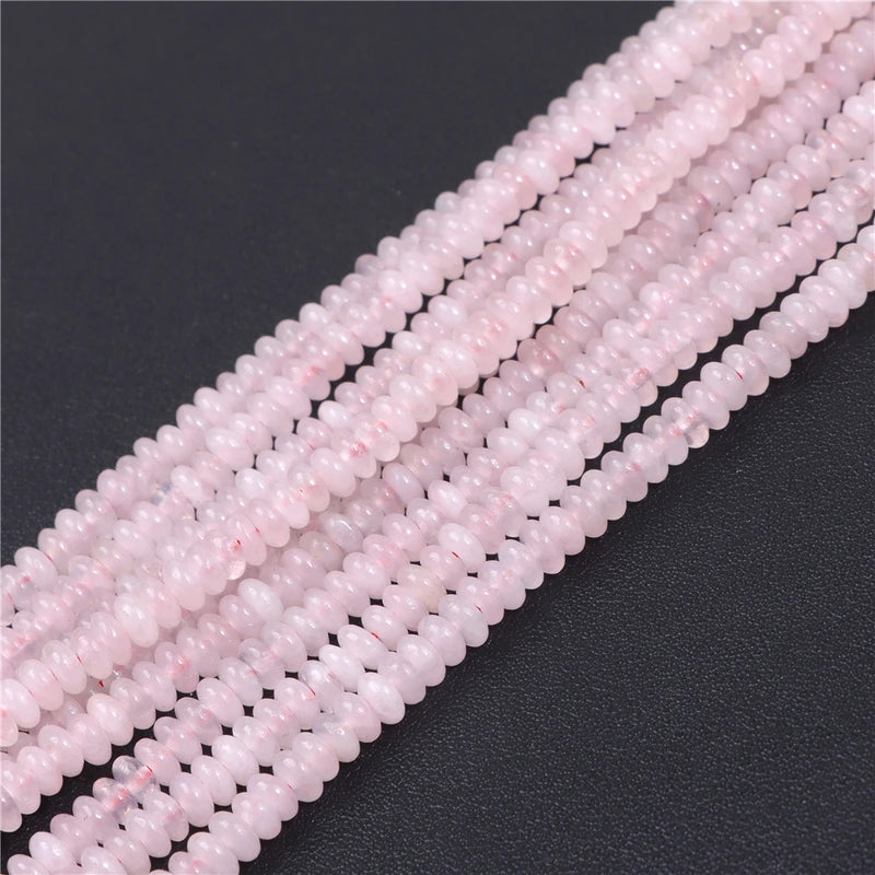 Natural Flat Round Beads for Jewelry Making - Abacus Jasper & Quartz Gems, 2mm