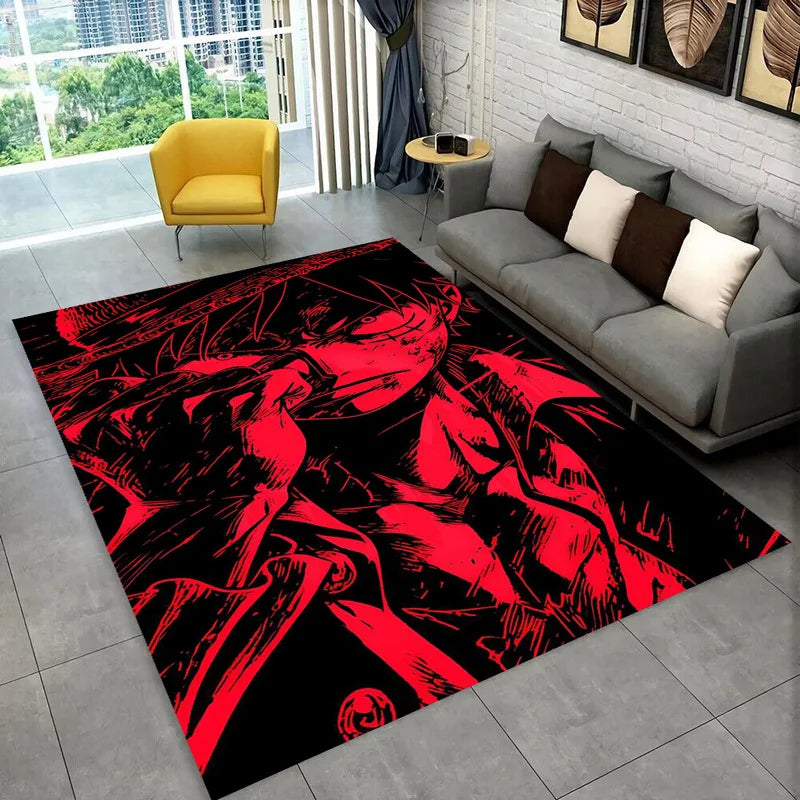 Cartoon Anime Kids Playroom Rug Non-slip Floor Mat for Bedroom Living Room