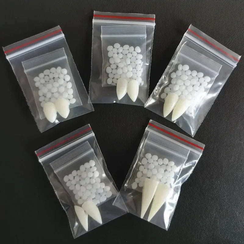 Resin Vampire Teeth Fangs Halloween Costume Props Diy Cosplay Fake Teeth