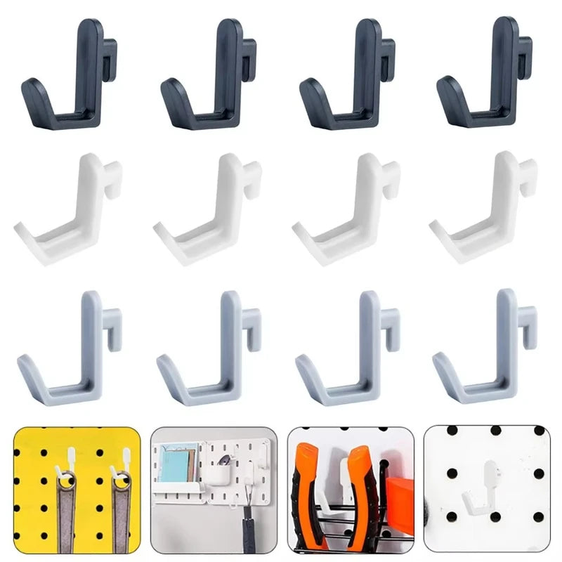 10-Pack Pegboard Hooks Wall Mount Organizer Tool Storage Racks