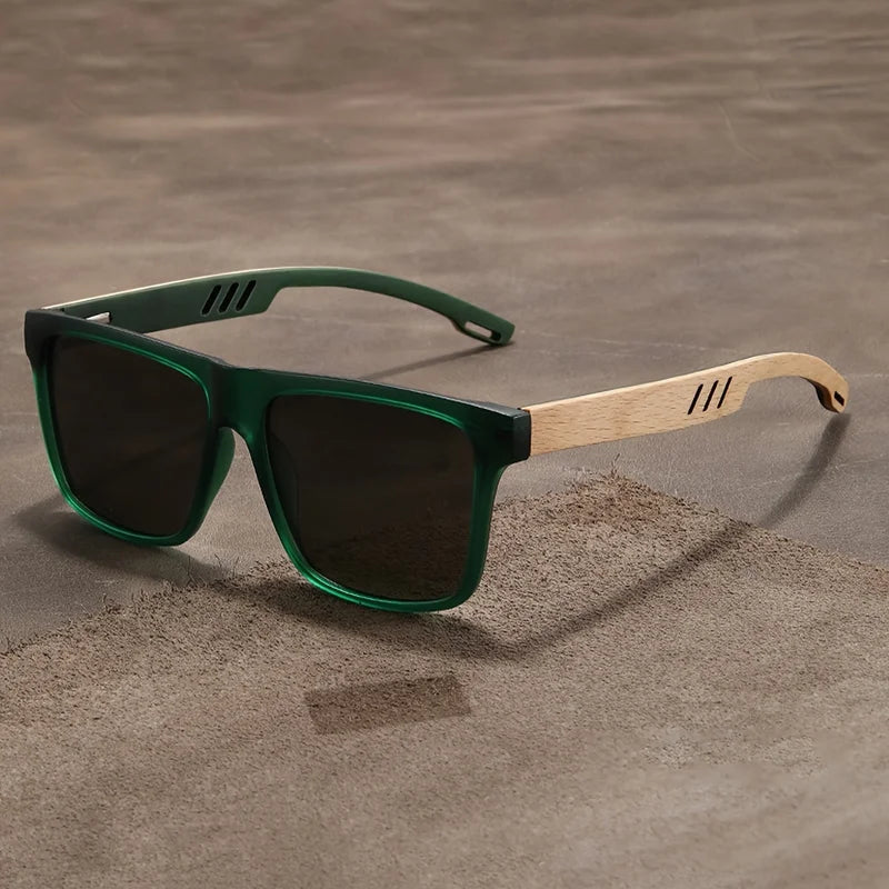 Retro Square Polarized Sunglasses for Men & Women Outdoor Travel Driving