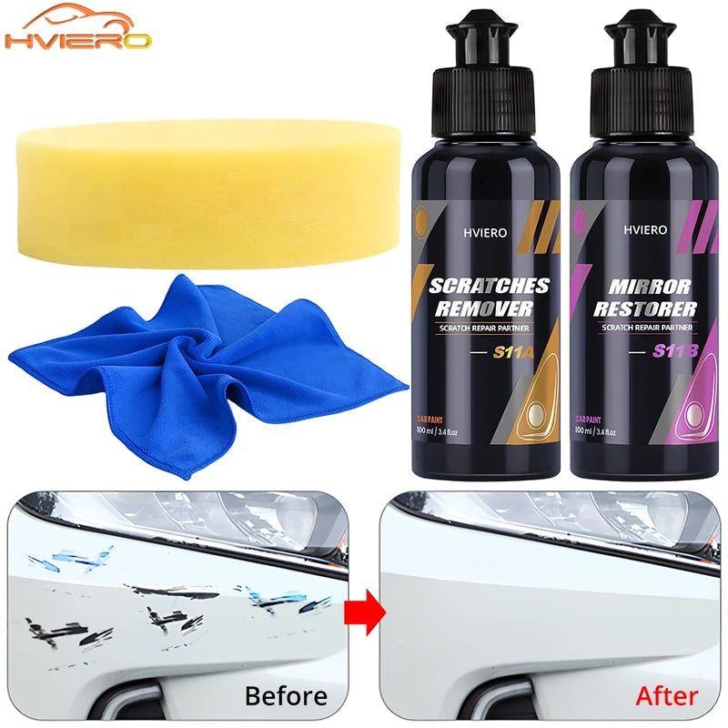 Automotive Scratch Removal Kit with Polishing Liquid Wax for Car Paint Restoration
