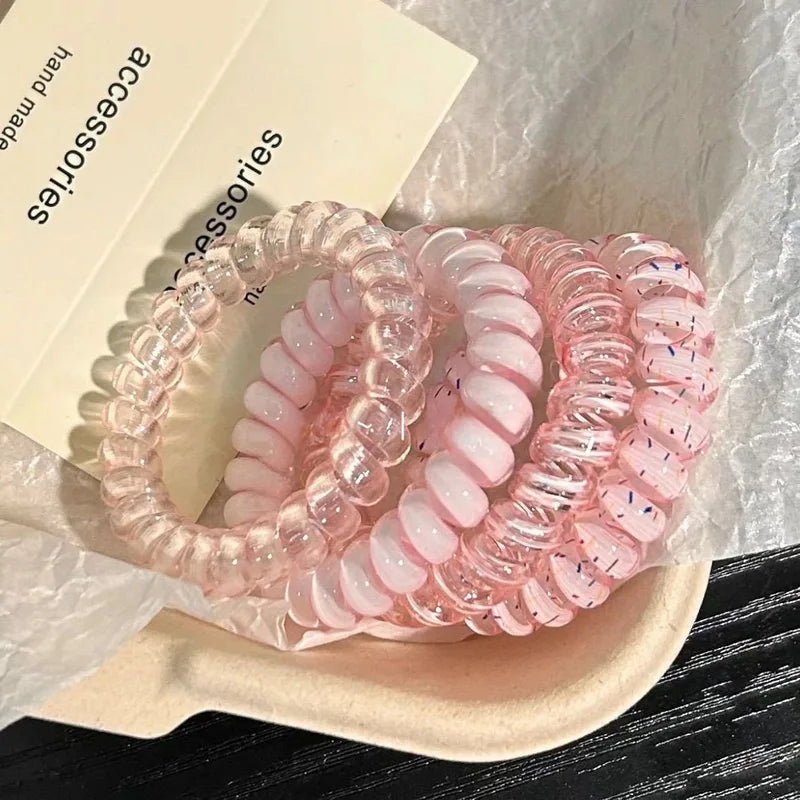 Multicolor Spiral Hair Ties 20/40 Pack Strong Hold Waterproof Ponytail Holders