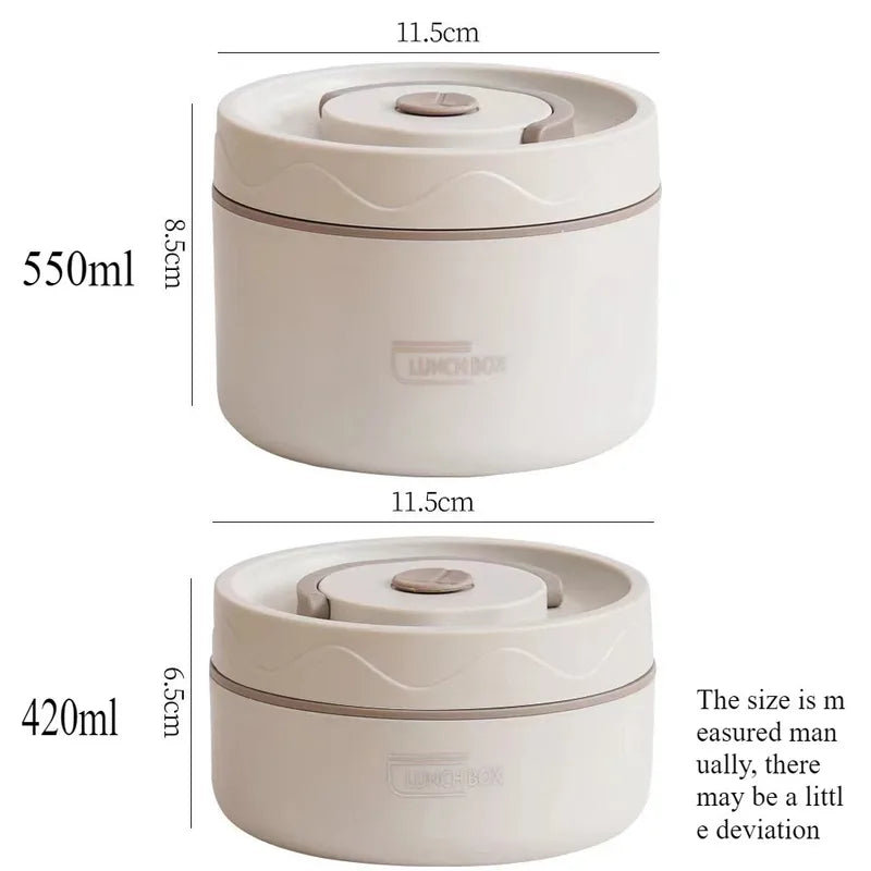 Insulated Stainless Steel Lunch Box Set 3pcs with Carry Bag - Food Grade Food Storage