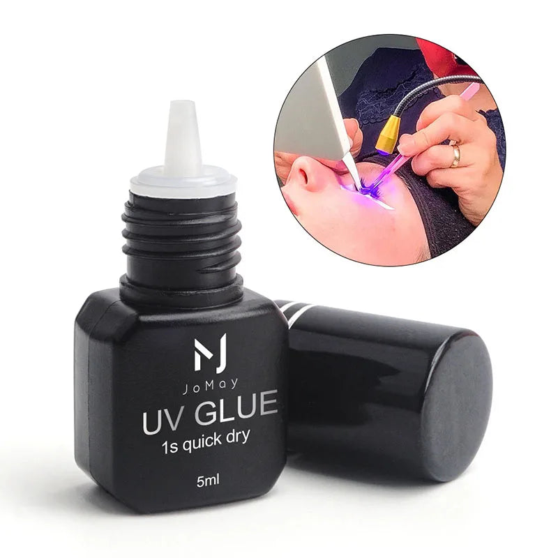 UV Eyelash Extension Glue Fast Drying Strong Hold 0.1s Clear Adhesive