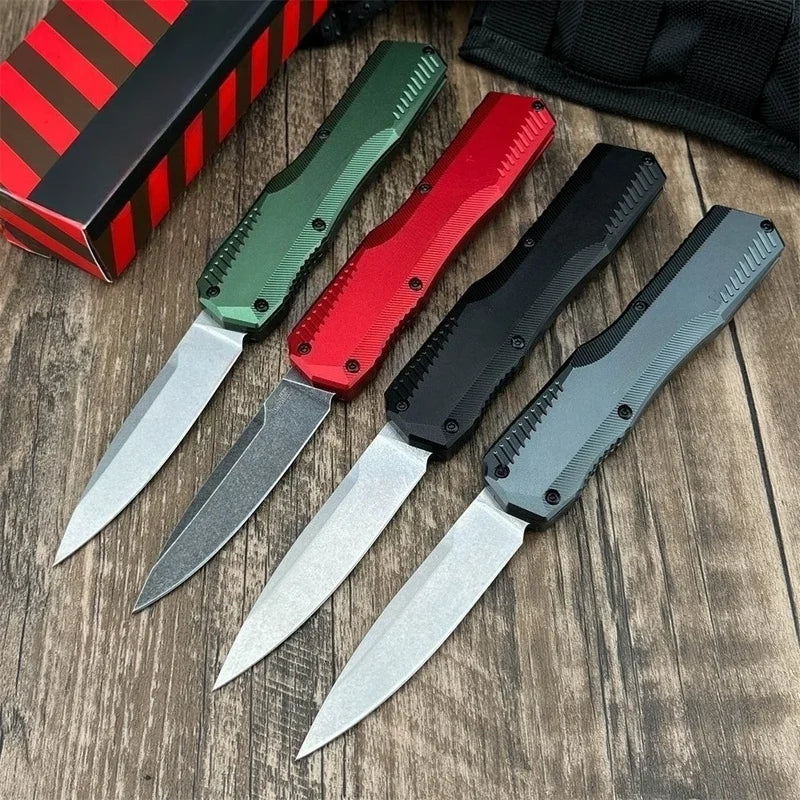 High-Quality T6 Aluminum Handle Fixed Blade Knife with D2 Steel Blade for Camping and Outdoor Use