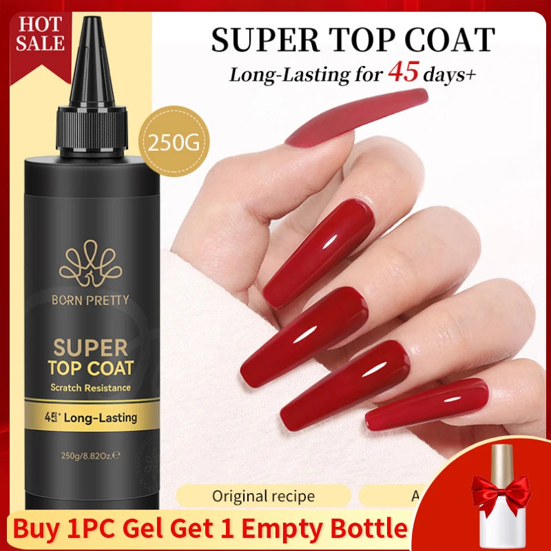 Long Lasting Nail Gel Polish Top Coat Reinforcement UV LED Nail Art Varnish
