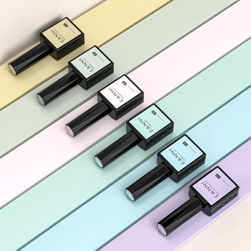 HEMA FREE Gel Nail Polish Set - Summer Colors, Ultra Gloss Top Coat, 9ml