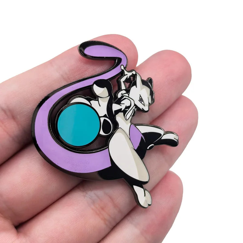 Pokemon Mewtwo Anime Enamel Pin Badge Cartoon Collectible Jewelry