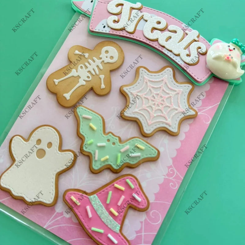 Halloween Cookie Cutting Dies and Stencils for DIY Scrapbooking and Card Making