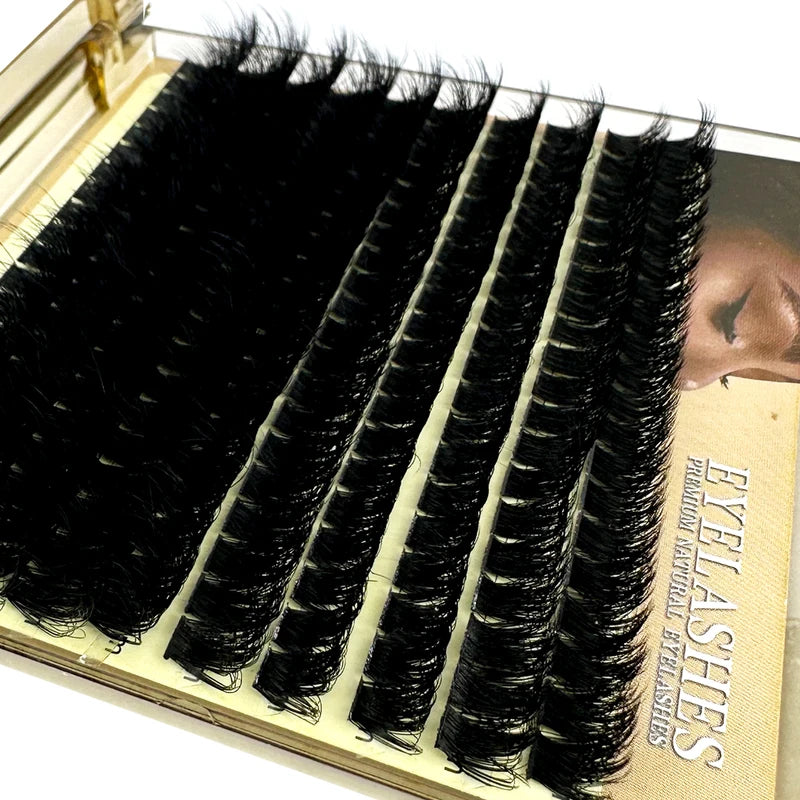 DIY Eyelash Extension Clusters - 10-18mm Wispy Lash Fans, Assorted Colors